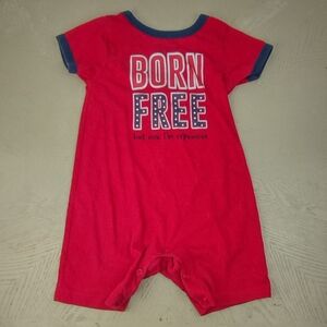 Red Baby Romper with Fun Text